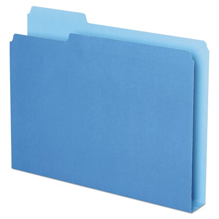 Pendaflex Double Stuff File Folders, 1/3-Cut Tabs, Letter Size, Blue, PK50 54455